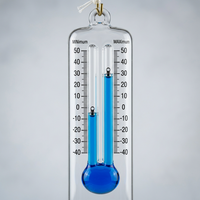 Max-Min-Thermometer Detailaufnahme