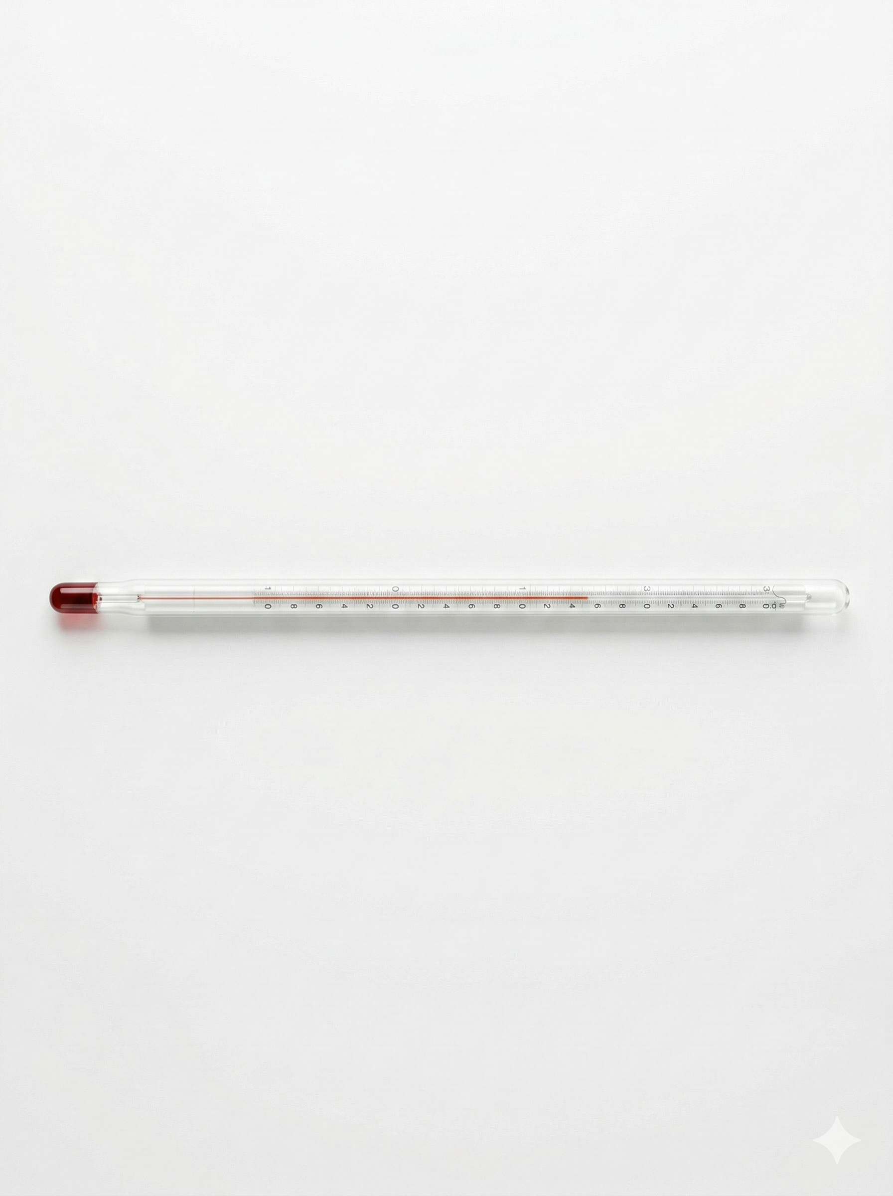 Rotes Thermometer lang